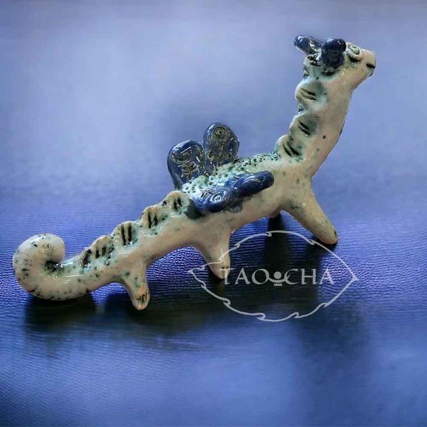 Керамічна фігурка для медитації "Синій дракон" gf025 фото
