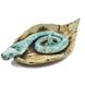 Керамічна фігурка для медитації "Змійка на листі" gf039 фото 1